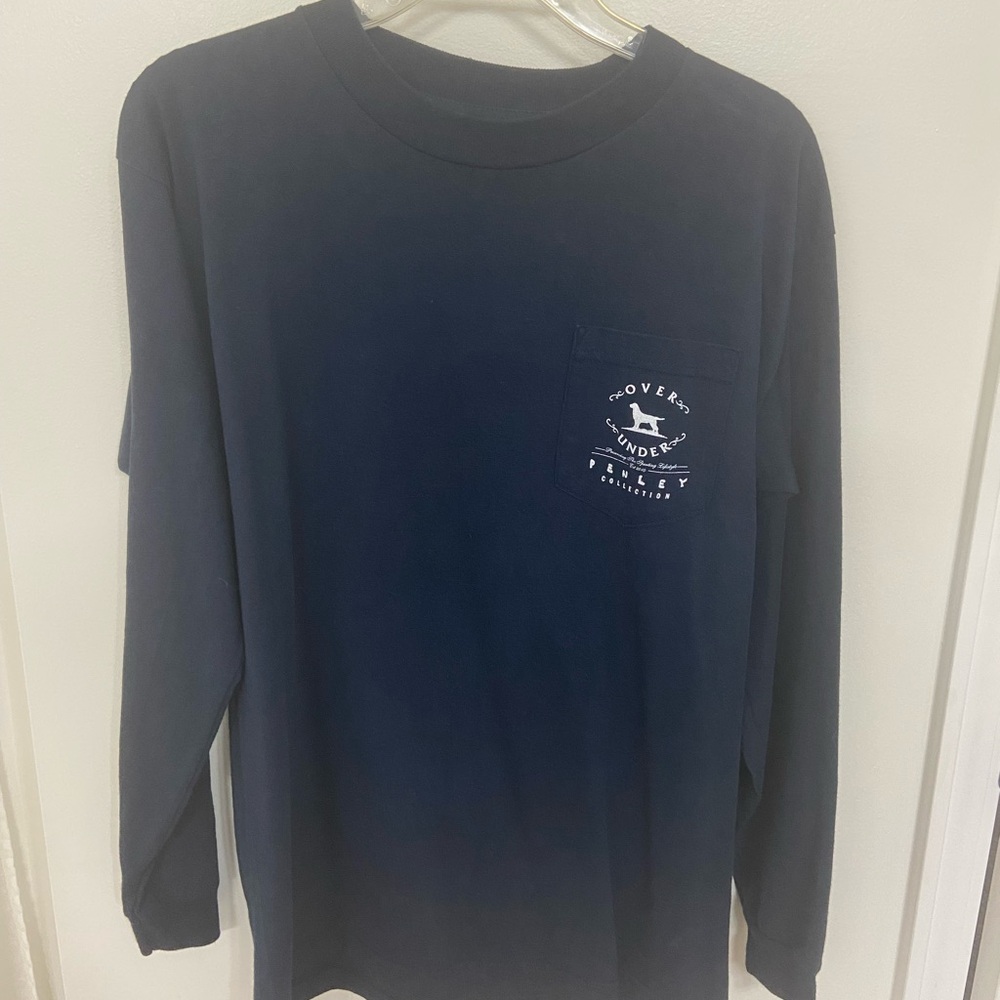 Classic Navy Long Sleeve Tee with Pocket
